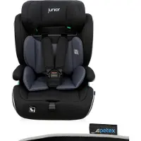 Petex Siège auto pour enfants, norme i-Size ECE R129 pour enfants de 76 à 150 cm, siège auto pour enfants réglable en hauteur, noir |Supreme Plus de