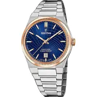 Festina Montre Rivé Swiss Made Blue & Rose-gold