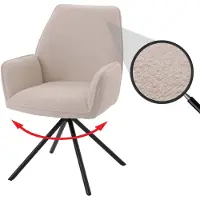 Mendler Chaise de salle à manger -G67 Bouclé