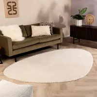 NATURL. Tapis bio doux - Teddy Crème | 120x170 cm | Irréguliers | Pile haute