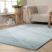 NATURL. Tapis lavable - Clean Bleu Clair | 200x290 cm | Rectangulaire | Pile courte
