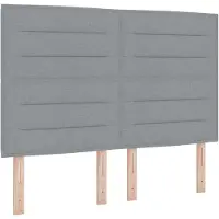 vidaXL LED Lit boxspring avec matelas gris clair 140 x 200 cm Tissu