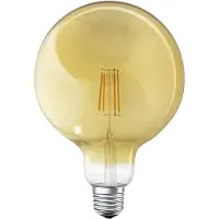 Ledvance Lampe LED intelligente en or avec 6W, 2700K, E27, 125mmx178mm, avec technologie Wifi, ampoule à intensité variable forme globale contrôlable par application et assistant vocal
