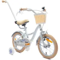 Sun baby Vélo enfant 14 pouces 3-5 ans Vélo fleur bleu