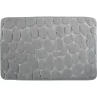MSV Tapis de bain Microfibre PEBBLE 40x60cm Gris