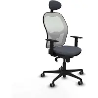 Piqueras Y Crespo Chaise de bureau avec appui-tête Jorquera 1D036G1 Gris foncé