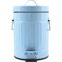 MSV Poubelle à pédale "Habana" Poubelle cosmétique Poubelle 3L - bleu pastel