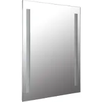Globo Miroir mural LED, 1 flamme, chrome verre satiné, H 61 cm