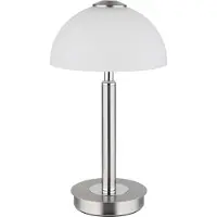 Globo Lampe de table Uldin nickel avec verre blanc