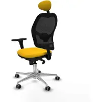 Piqueras Y Crespo Chaise de bureau avec appui-tête 3D086G1 Jaune