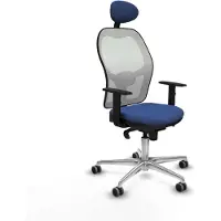 Piqueras Y Crespo Chaise de bureau avec appui-tête Jorquera 1D086G1 bleu marine