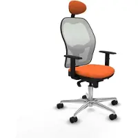 Piqueras Y Crespo Chaise de bureau avec appui-tête Jorquera 1D086N1 Orange