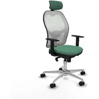Piqueras Y Crespo Chaise de bureau avec appuie-tête 1D086N2 vert émeraude