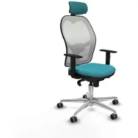 Piqueras Y Crespo Chaise de bureau avec appui-tête 1D086G2 turquoise