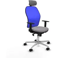 Piqueras Y Crespo Chaise de bureau avec appuie-tête 1D086N2 Gris