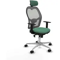 Piqueras Y Crespo Chaise de bureau avec appuie-tête 1D086N2 vert émeraude
