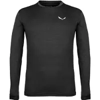 Salewa - T-shirt manches longues de randonnée respirant - Puez Melange Dry M L/S Tee Black Out Melange pour Homme - Taille XL - Noir