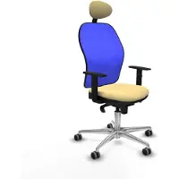 Piqueras Y Crespo Chaise de bureau avec appui-tête Jorquera 1D086G1 Crème