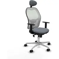 Piqueras Y Crespo Chaise de bureau avec appui-tête Jorquera 1D086N1 Gris