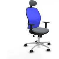 Piqueras Y Crespo Chaise de bureau avec appui-tête Jorquera 1D086N1 Gris