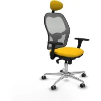 Piqueras Y Crespo Chaise de bureau avec appui-tête 3D086G1 Jaune