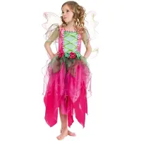 Chaks DÉGUISEMENT FÉE FLEUR FUCHSIA VERT FILLE