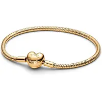 Pandora Bracelet Maille Serpent Fermoir Coeur Pandora Moments