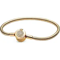 Pandora Bracelet Maille Serpent O Couronné Scintillant Pandora Moments