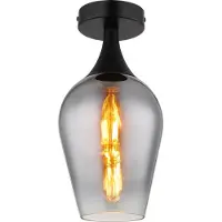 Globo Plafonnier Lavus verre fumé Ø 15cm