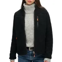 Superdry Femme Veste Polaire Sherpa Outdoor Noir Taille: 36