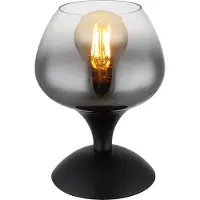 Globo Lampe de table noire Maxy Ø 15cm