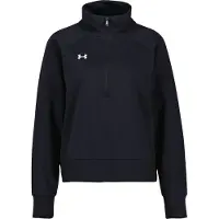 Under Armour Femme Rival Fleece Demi-Zip, (001) Noir / / Blanc, X-Large