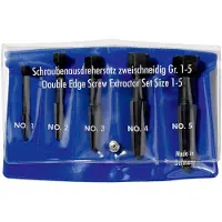 Rennsteig Schraubenausdrehersatz 5 Teilig, für Rechts- Linksgewinde