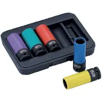 Bahco Set 5 douilles à choc profond 17/19/21/22/24 mm BWSS12P5