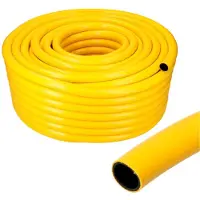 EDM Tuyau Agricole Jaune 25mm 50m Idéal Pour L'irrigation Agricole, Résistant Et Flexible. -
