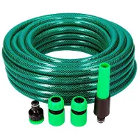 EDM Kit Tuyau Arrosage Basic Line 25m Tuyau D'arrosage Complet 25m Avec Accessoires -