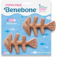 Benebone Fishbone Puppy Dog Toy 12 Cm Clair
