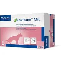 Virbac Anxitane M/L 30 tabletek Suplement diety na stres dla psów i kotów powyżej 10 kg