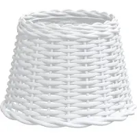 vidaXL Abat-jour blanc Ø30x20 cm osier