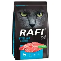 Rafi Chat - Nourriture complète pour chats adultes à l'agneau - 7 kg