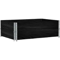vidaXL Jardinière noire 120x80 cm pin massif