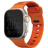 Uniq pasek Stride Apple Watch Series 1/2/3/4/5/6/7/8/9/SE/SE2/Ultra/Ultra 2 42/44/45/49mm FKM Rubber (42 mm, 44 mm, 45 mm, 49 mm, Aluminum, Caoutchouc FKM), Sangles de montre, Orange