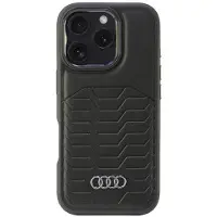 Audi Synthetic Leather Magsafe Iphone 16Pro 6.3 Czarny/Black Hardcase Au-Tpupcmip16P-Gt/D3-Bk