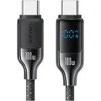 Usams Kabel Usb-C Na Usb-C 100W 1,2M Digital Display Zinc Alloy Fast Charging Data Cable Hx Series Sj742Usb01 (Us-Sj742)