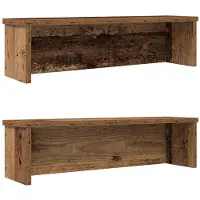 vidaXL Étagères de cuisine Empilables 2 pcs. Aspect vieux bois 60x15x16 cm