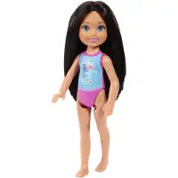 Barbie MATTEL GLN71 Poupée Chelsea Beach (cheveux noirs)