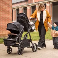Zesso Baninni Luiz XL Duo noir - Solution innovante avec des sièges convertibles extra spacieux de la naissance à 22 kg