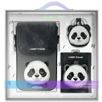 Nimmy 3in1 Set phone bag + wallet + locator case black Big Eyed Pet 2.0 Panda, Chargeur de secours, Noir