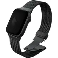Uniq Bracelet en acier inoxydable graphite Dante Pro pour Apple Watch