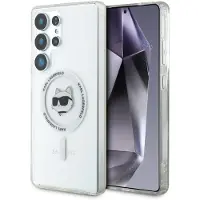 Karl Lagerfeld Logo Magsafe Samsung Galaxy S25 Ultra Phone Case Blanc